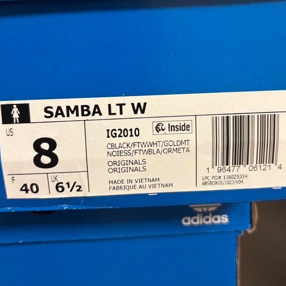 Adidas Black and White Samba LT Women’s Sneakers - Picture 12 of 13